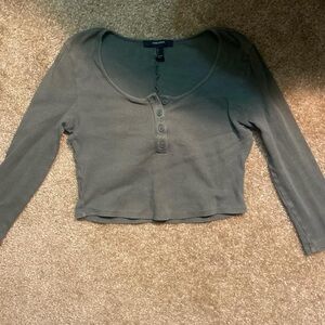 Sage Green Crop Top